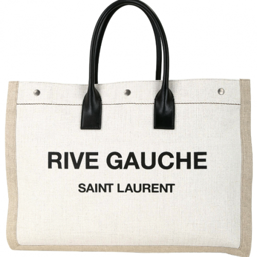 YSL Saint Laurent Noe Rive Gauche 手提帆布包(米白色)